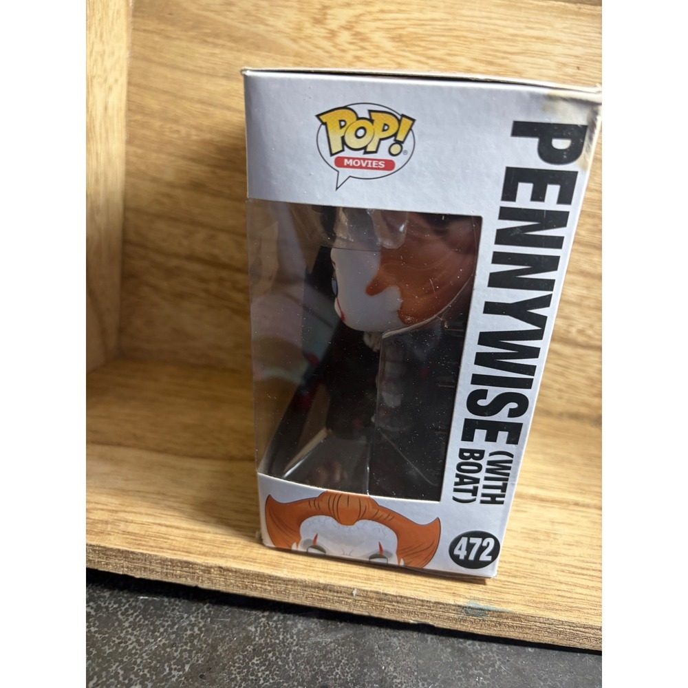 Funko Pop Movies IT Pennywise with Boat Vinyl Figure 472 Horror Collectible - Picture 2 of 7
